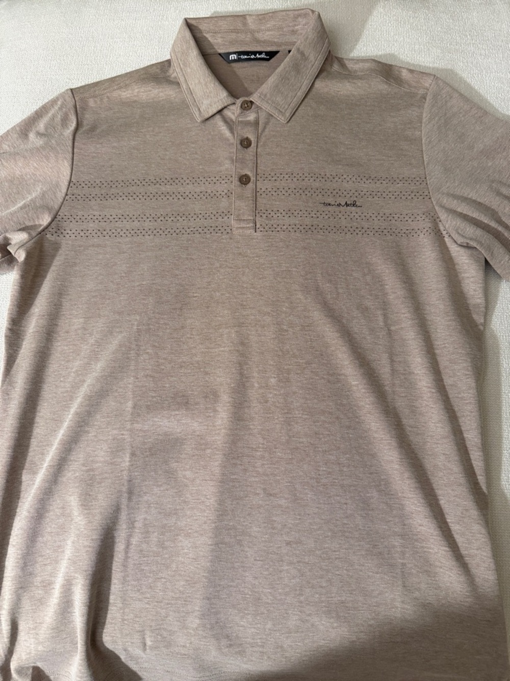 MWOT Travis Mathew Men’s Polo in Light Taupe